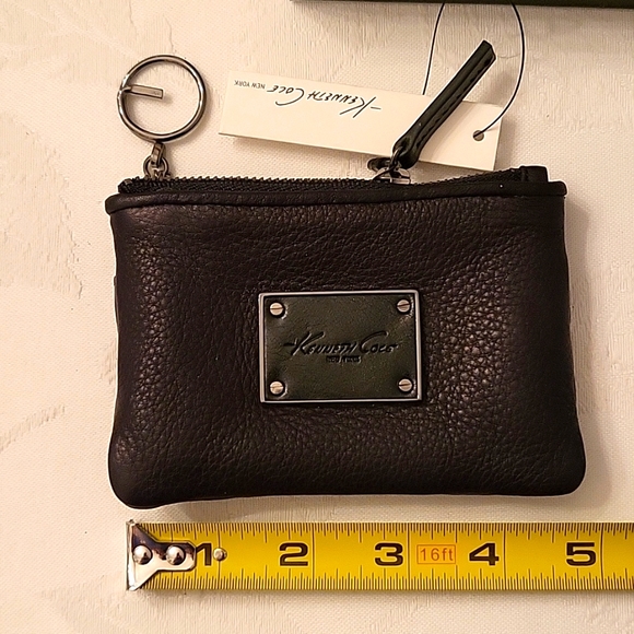 NEW Kenneth Cole Black Pebble Leather Wallet/Coin-Purse - Picture 14 of 15